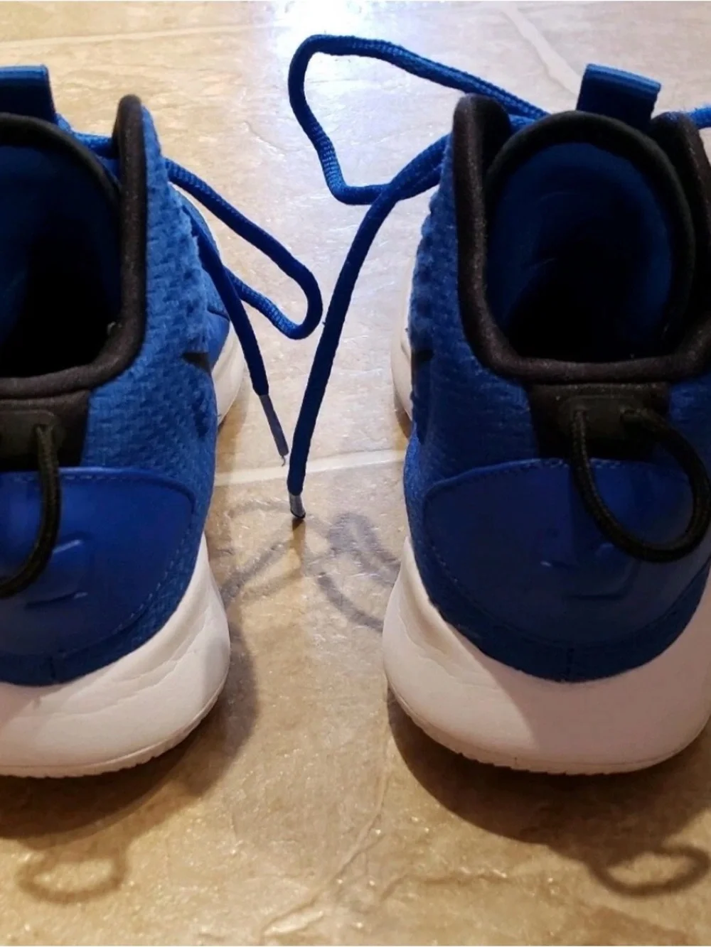 Nike Royal Blue and Black High-Top Shoes Basketball